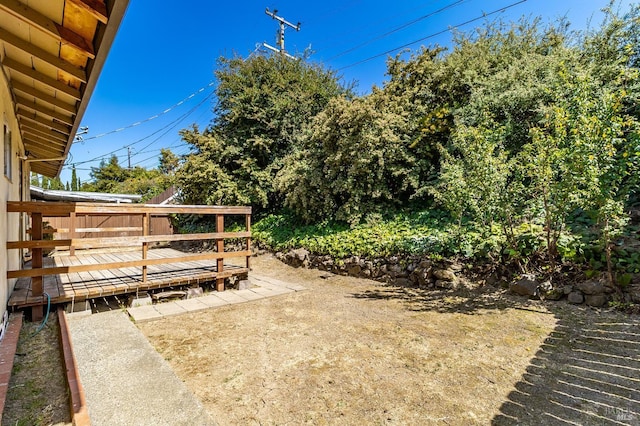 1255 Sereno Dr, Vallejo, CA 94589 - view of yard with a wooden deck