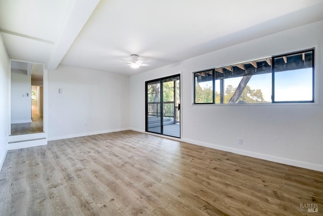 76 Oak Springs Dr, San Anselmo, CA 94960 - spare room featuring ceiling fan and light wood-style floors