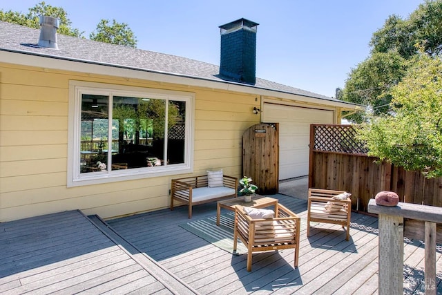 76 Oak Springs Dr, San Anselmo, CA 94960 - wooden deck with an outdoor hangout area