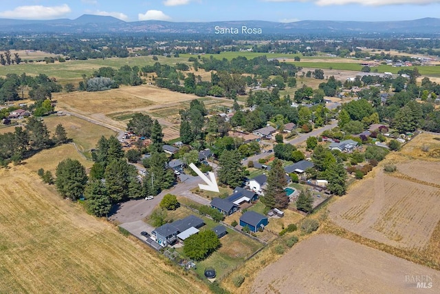 5648 Ver Ni Rd, Sebastopol, CA 95472 - aerial overview of property's location featuring rural landscape and mountains