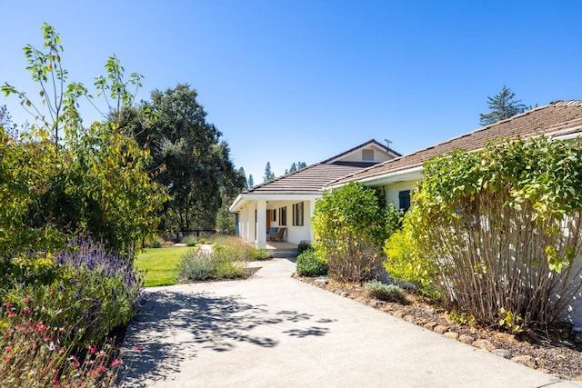 875 White Cottage Rd N, Angwin, CA 94508 - view of front of home featuring a tile roof and stucco siding