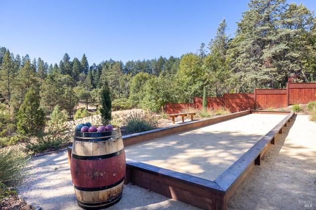 875 White Cottage Rd N, Angwin, CA 94508 - view of patio with a game area and a forest view