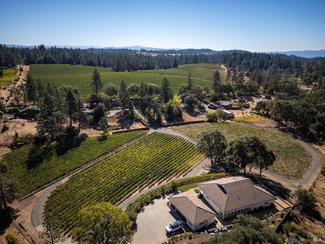 875 White Cottage Rd N, Angwin, CA 94508 - overview of rural landscape with rows of crops and mountains