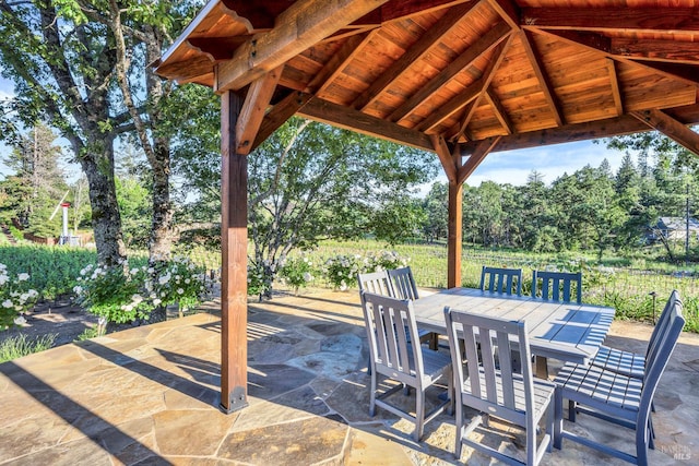 875 White Cottage Rd N, Angwin, CA 94508 - view of patio / terrace featuring outdoor dining area and view of wooded area