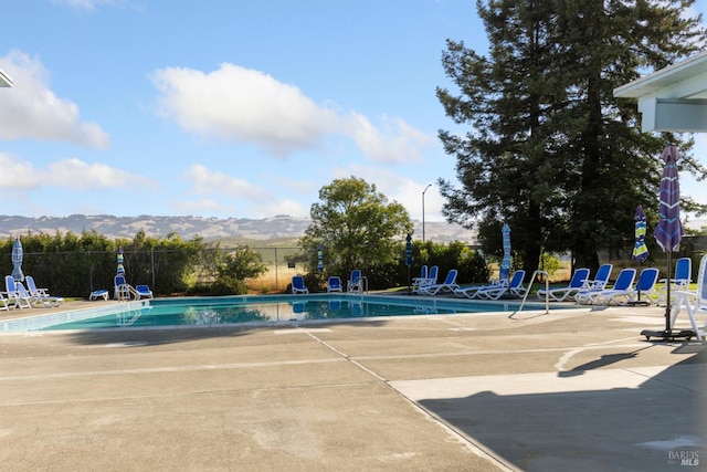 437 Ely Blvd S, Petaluma, CA 94954 - community pool with a patio area and a mountain view