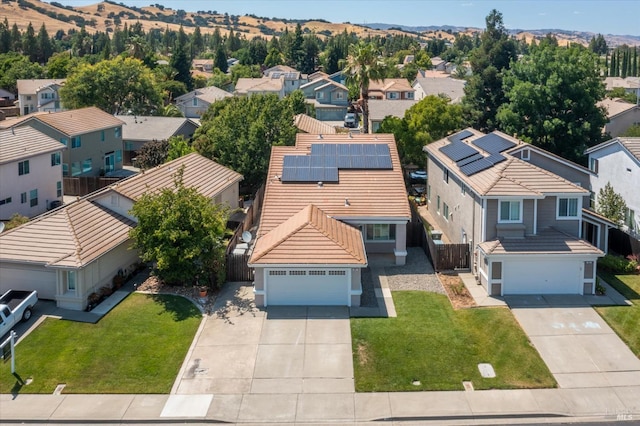 831 Bluewater Dr, Vacaville, CA 95688 - aerial perspective of suburban area featuring a mountain backdrop