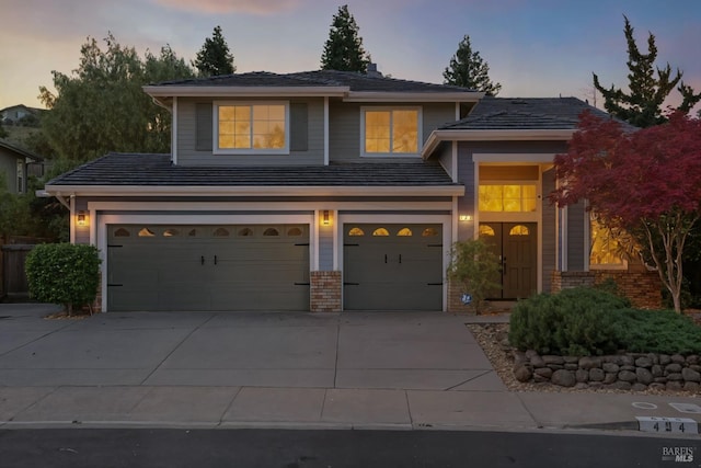 494 Mccall Dr, Benicia, CA 94510 - view of front facade with an attached garage, driveway, and brick siding