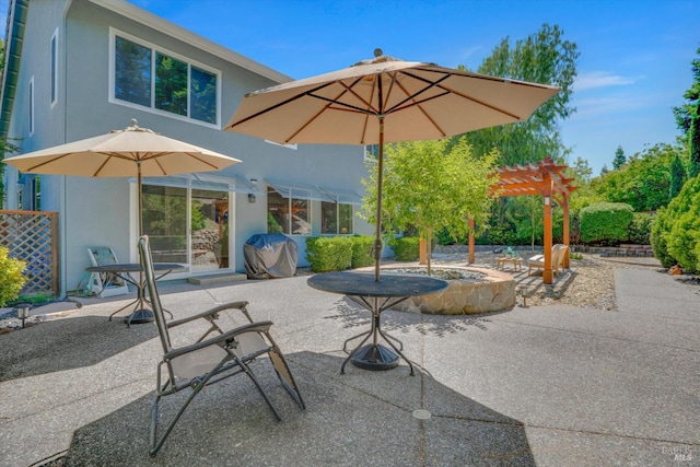494 Mccall Dr, Benicia, CA 94510 - view of patio with a pergola and grilling area