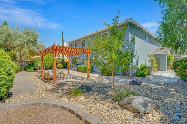 494 Mccall Dr, Benicia, CA 94510 - view of yard featuring a pergola and a patio