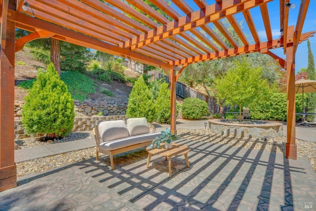 494 Mccall Dr, Benicia, CA 94510 - view of patio featuring an outdoor living space with a fire pit