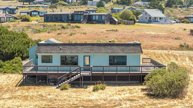 359 Terra Verde, Bodega Bay, CA 94923 - back of house featuring a deck, a residential view, and stairs