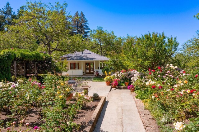 1300 Ink Grade Rd, Pope Valley, CA 94567 - view of yard featuring french doors