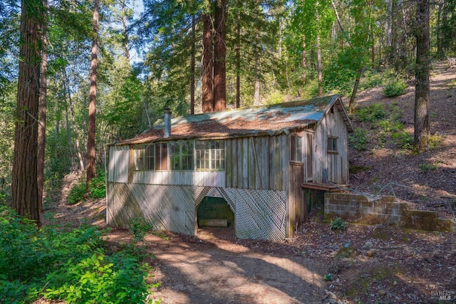 1300 Ink Grade Rd, Pope Valley, CA 94567 - view of outdoor structure featuring a sunroom