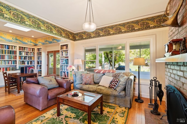 1300 Ink Grade Rd, Pope Valley, CA 94567 - living area featuring wood-type flooring and crown molding