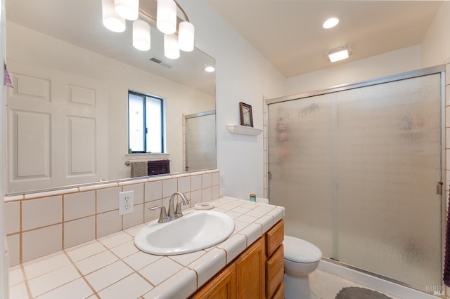 1851 Daniel Way, Redwood Valley, CA 95470 - full bath featuring vanity, a stall shower, and tasteful backsplash