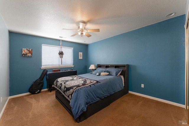1851 Daniel Way, Redwood Valley, CA 95470 - carpeted bedroom featuring baseboards and a ceiling fan
