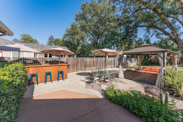 1851 Daniel Way, Redwood Valley, CA 95470 - view of patio / terrace featuring a gazebo