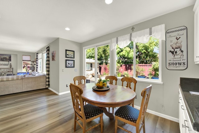 644 Canterbury Cir, Vacaville, CA 95687 - dining area with healthy amount of natural light, light wood-style flooring, and recessed lighting