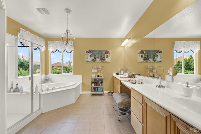 644 Canterbury Cir, Vacaville, CA 95687 - bathroom with a bath, plenty of natural light, and double vanity