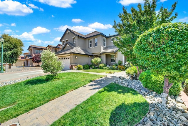644 Canterbury Cir, Vacaville, CA 95687 - traditional-style home featuring stucco siding, a front lawn, concrete driveway, and an attached garage