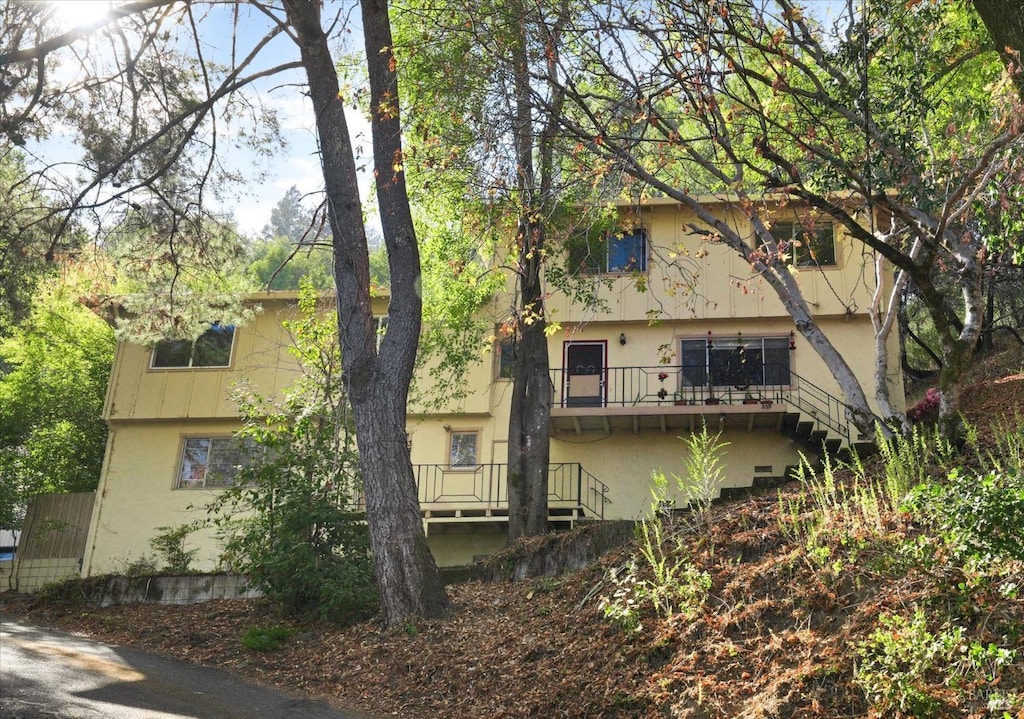 329 Olema Rd, Fairfax, CA 94930 - back of house with stucco siding