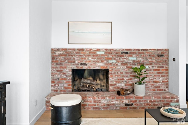 1325 Crestmont Dr, Angwin, CA 94508 - detailed view of wood finished floors and a brick fireplace