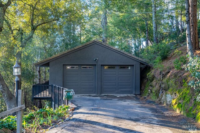 1325 Crestmont Dr, Angwin, CA 94508 - detached garage featuring driveway