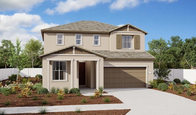 1128 Carson River Ct, Lathrop, CA 95330 - view of front facade with an attached garage, driveway, and stucco siding
