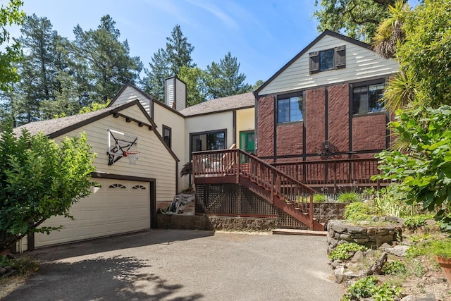 1619 Foothill Blvd, Calistoga, CA 94515 - view of front facade with a chimney, driveway, and stairway