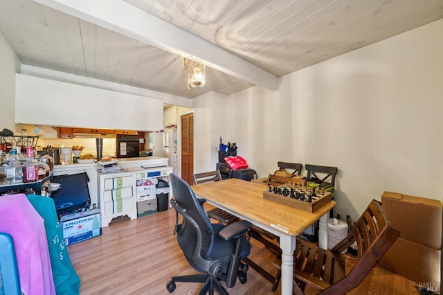 15 Montecito Dr, Corte Madera, CA 94925 - office space featuring light wood-type flooring and beamed ceiling