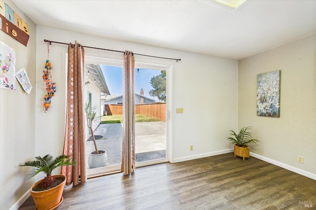 2393 Ohio St, Eureka, CA 95501 - doorway to outside with wood finished floors and baseboards