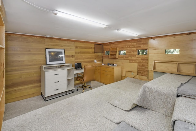 1 Drakes View Cir, Greenbrae, CA 94904 - carpeted bedroom with wooden walls and a desk
