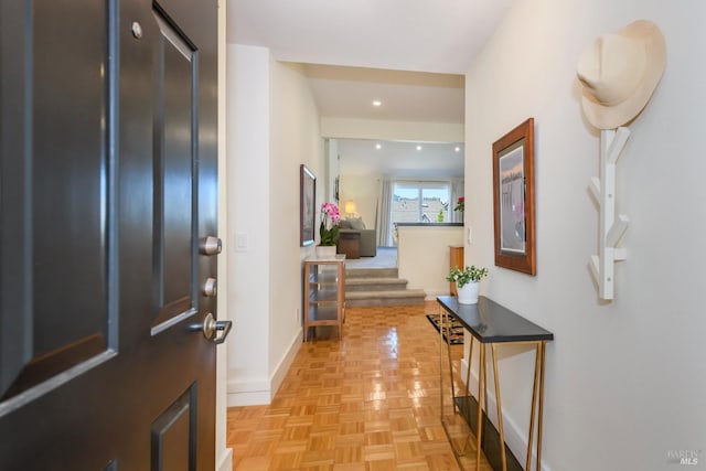 1 Drakes View Cir, Greenbrae, CA 94904 - entrance foyer with baseboards and recessed lighting
