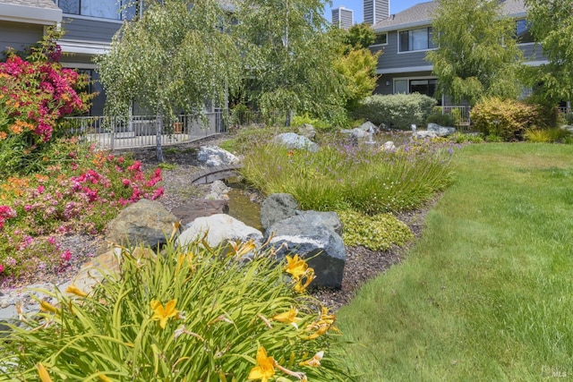1 Drakes View Cir, Greenbrae, CA 94904 - view of grassy yard featuring a small pond