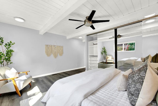 2876 Hilltop Rd, Concord, CA 94520 - bedroom with wood finished floors and a wooden ceiling with exposed beams