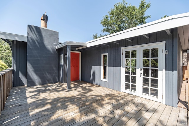 23 Hillside Dr, Fairfax, CA 94930 - wooden terrace featuring french doors