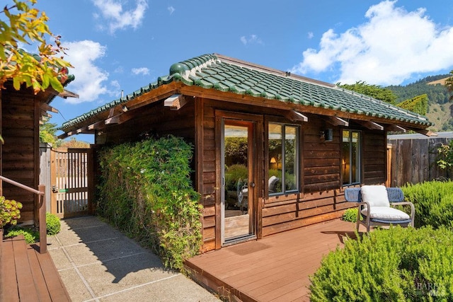 11 Walla Vis, Stinson Beach, CA 94970 - wooden deck featuring a gate