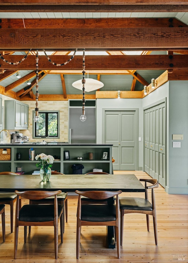 11 Walla Vis, Stinson Beach, CA 94970 - kitchen featuring light wood finished floors and decorative light fixtures