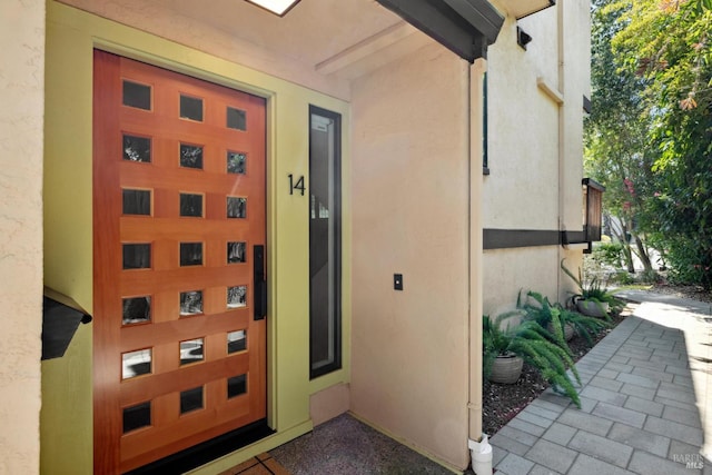 14 Corte Real Ct, Greenbrae, CA 94904 - view of exterior entry featuring stucco siding