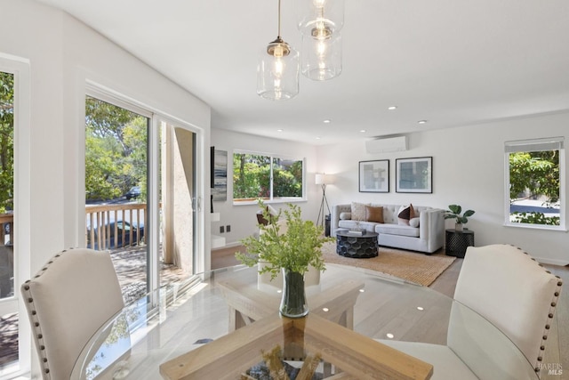 14 Corte Real Ct, Greenbrae, CA 94904 - dining space featuring a wall mounted AC and recessed lighting
