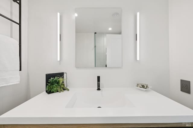 14 Corte Real Ct, Greenbrae, CA 94904 - bathroom with vanity and recessed lighting