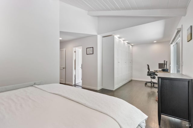 71 Convent Ct, San Rafael, CA 94901 - bedroom with dark wood-type flooring, an office area, and recessed lighting