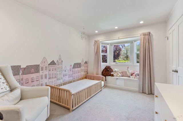 71 Convent Ct, San Rafael, CA 94901 - bedroom featuring light carpet and recessed lighting