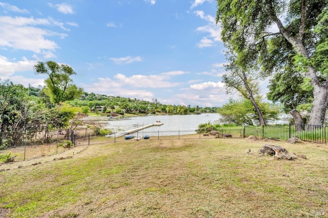 18903 N Shore Dr, Hidden Valley Lake, CA 95467 - view of yard featuring a water view and a boat dock