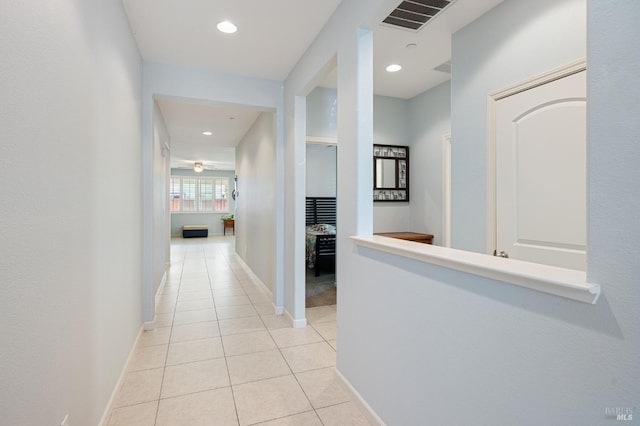 448 Potters Ln, Vacaville, CA 95687 - hallway with light tile patterned flooring and recessed lighting