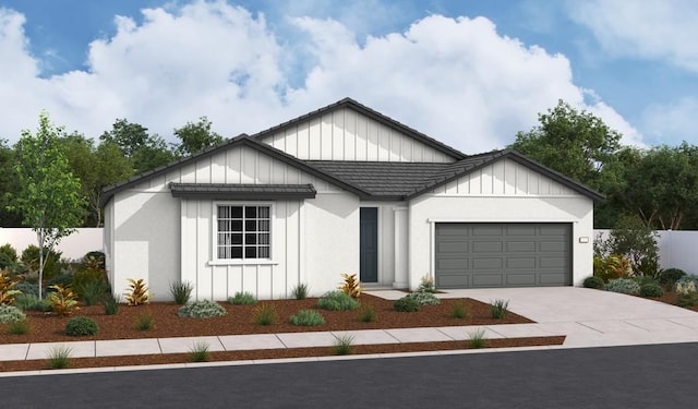 116 Silver Feather Ct, Roseville, CA 95747 - modern farmhouse style home featuring driveway, an attached garage, and board and batten siding