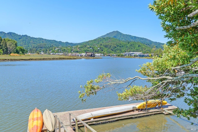 495 S Eliseo Dr Unit 7, Greenbrae, CA 94904 - dock with a water and mountain view and a forest view