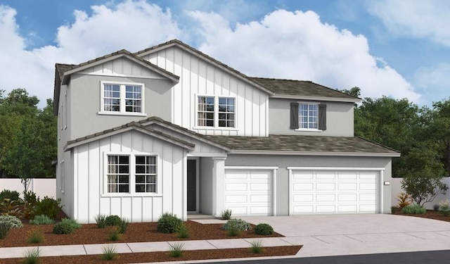 125 Orange Springs Ct, Roseville, CA 95747 - view of front of home with board and batten siding, a garage, concrete driveway, and a shingled roof