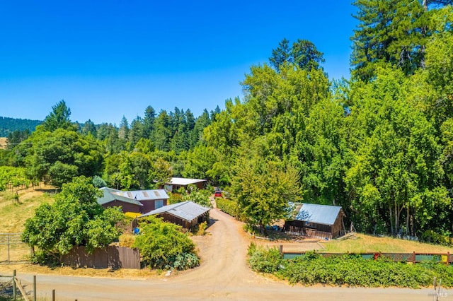 5820 Ruddock Rd N, Philo, CA 95466 - aerial view of property and surrounding area featuring a forest