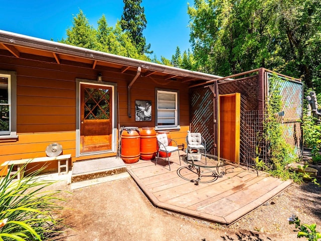 5820 Ruddock Rd N, Philo, CA 95466 - view of patio with a wooden deck